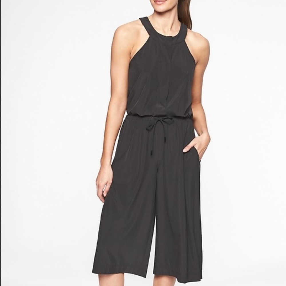 Athleta Charcoal Gray Mercer Longline High Neck Romper